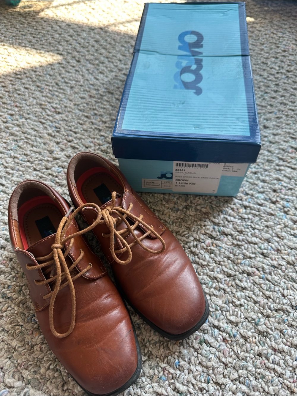 Kid’s Brown Leather Dress Lace-Up Shoe